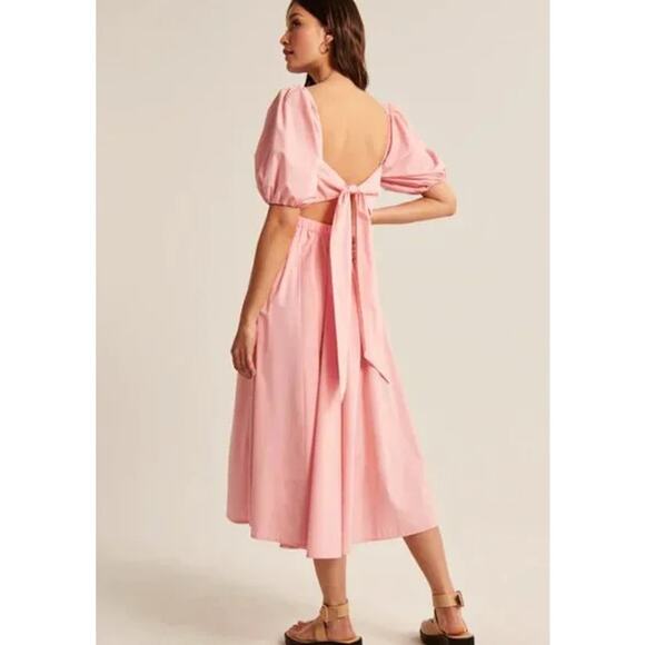 Abercrombie & Fitch Pink Midi Dress - Picture 2 of 14